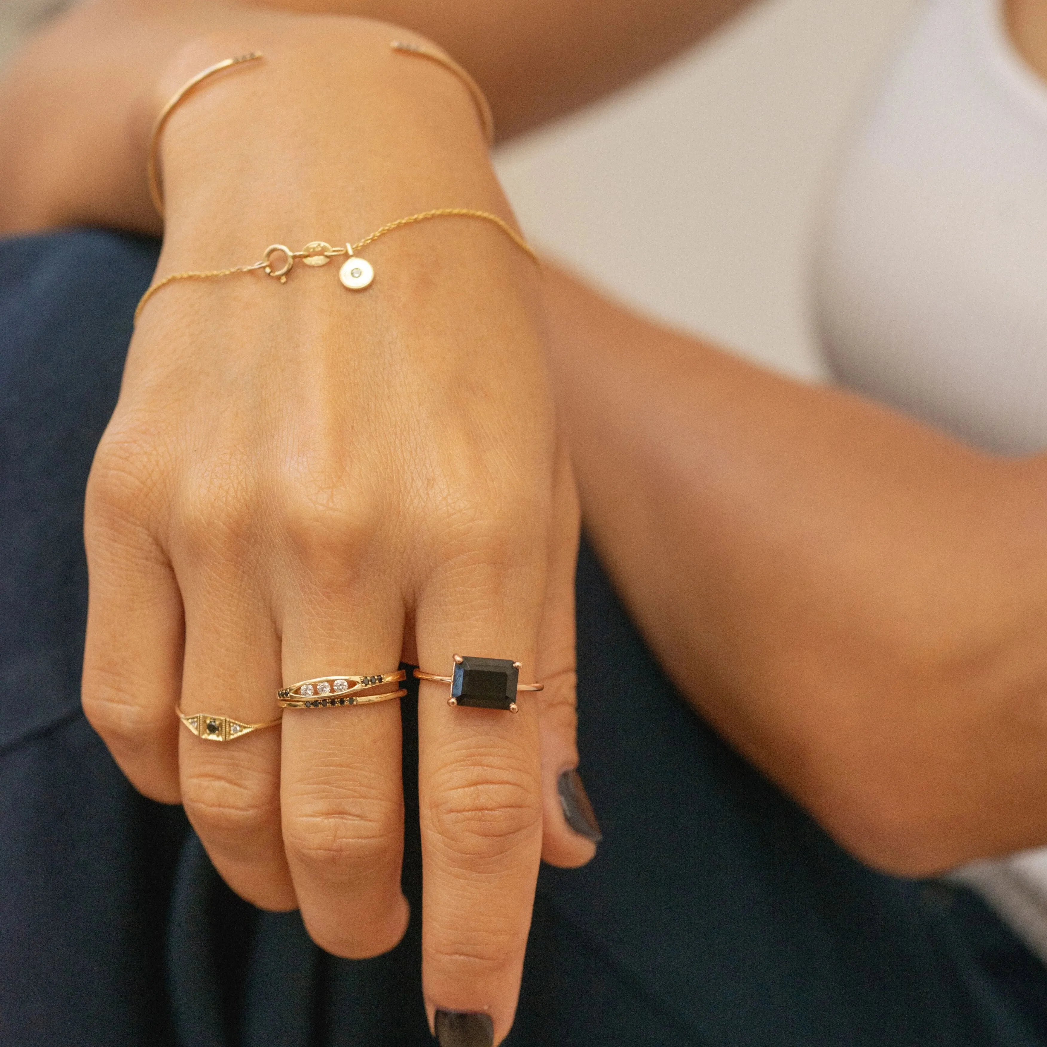 East West Onyx Ring