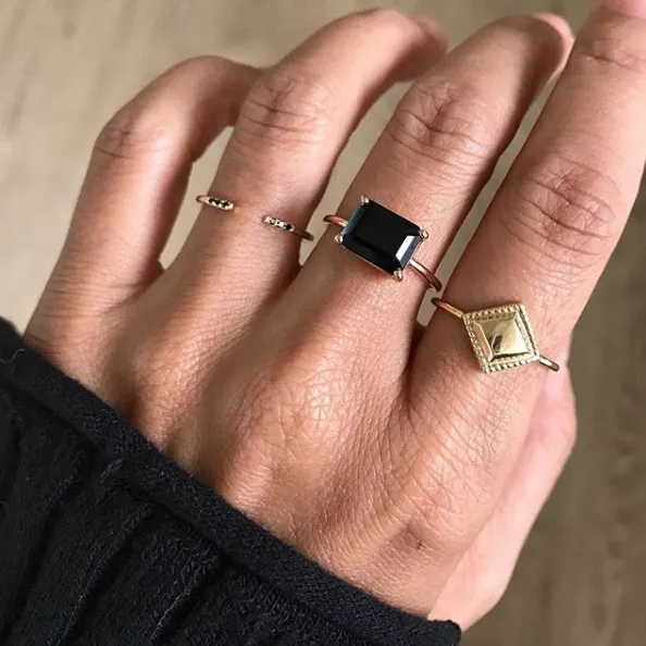 East West Onyx Ring