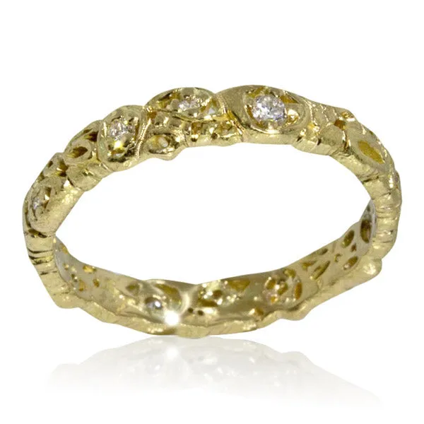 Effervescence Diamond Band in 18k Yellow Gold