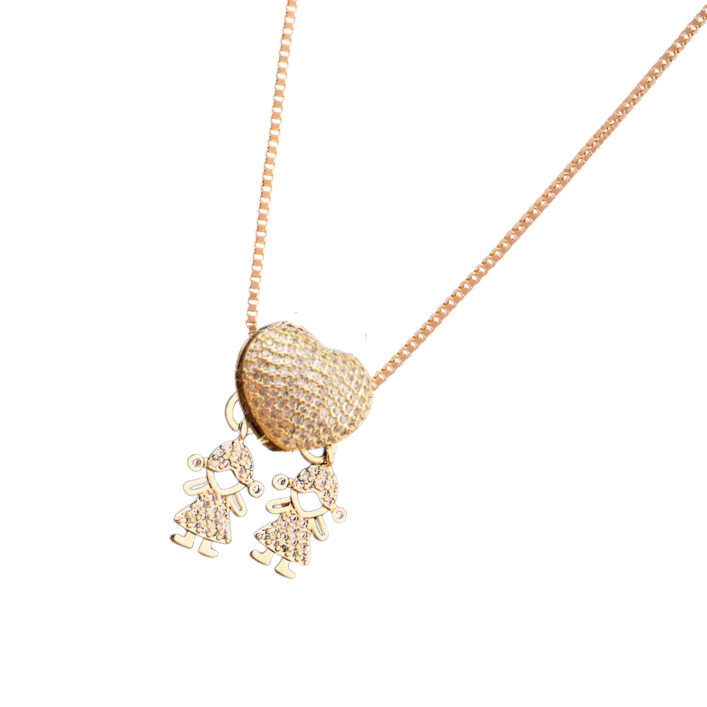 Elegant Mum Charm Necklace