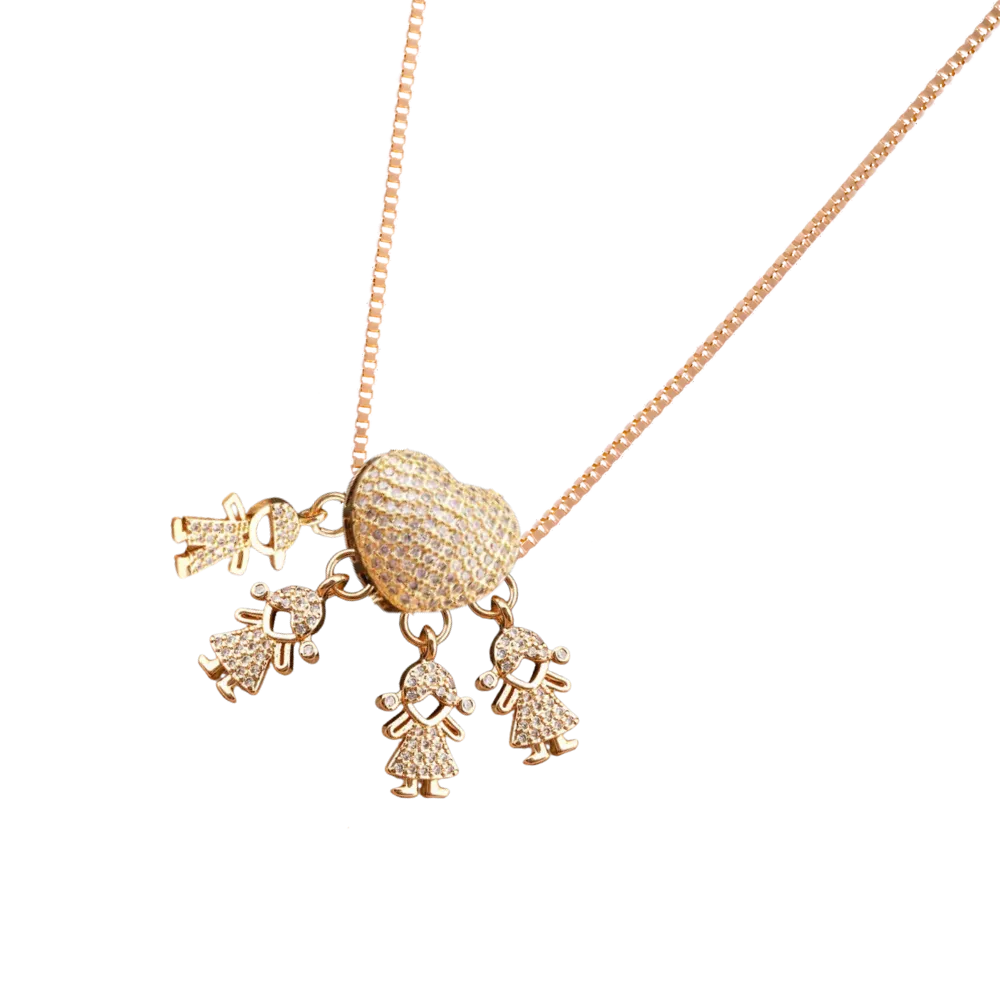 Elegant Mum Charm Necklace