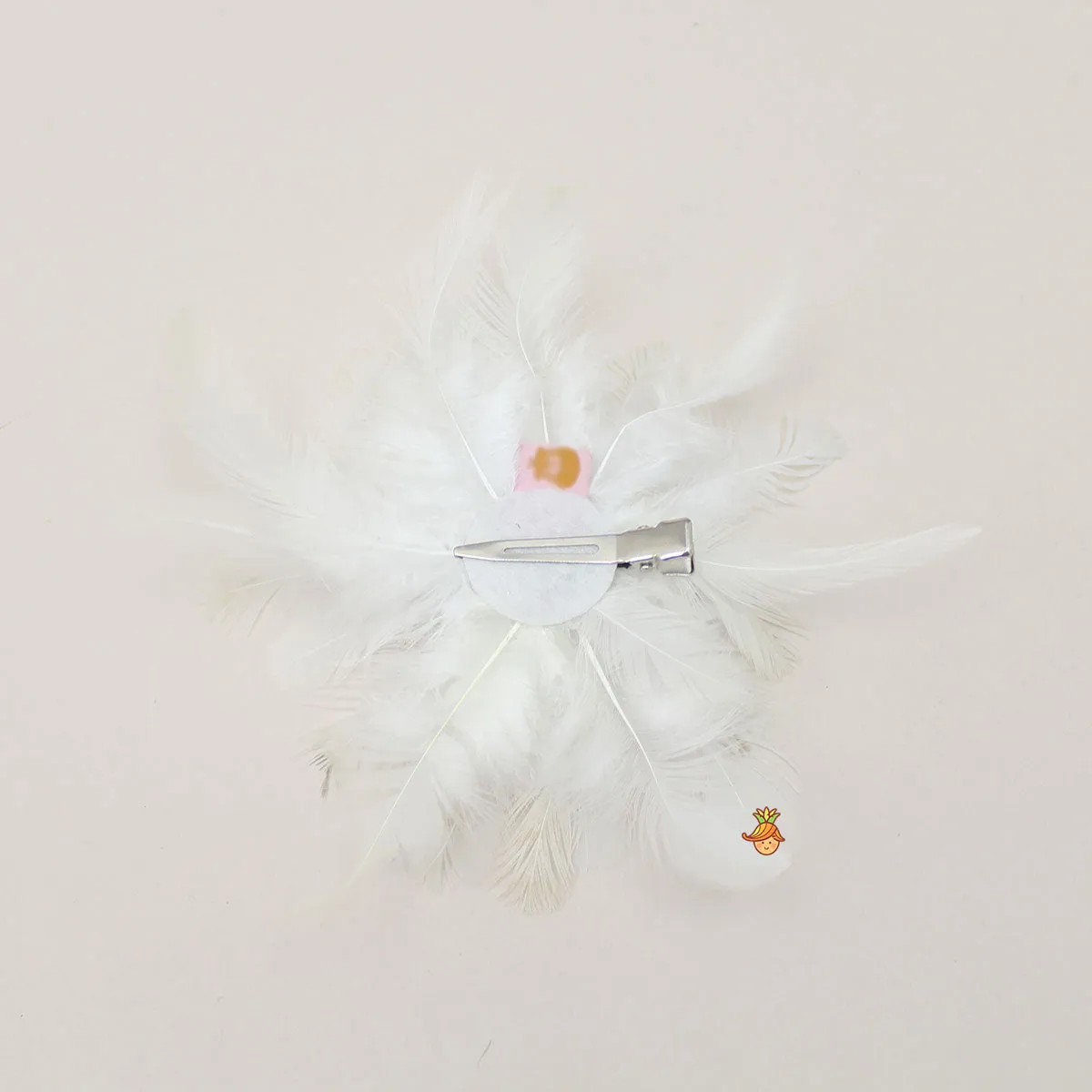 Elegant White Alligator Hair Clip