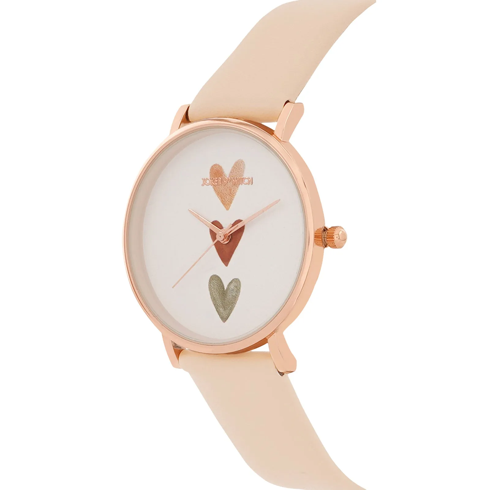 Ethereal Beige PU Strap Watch