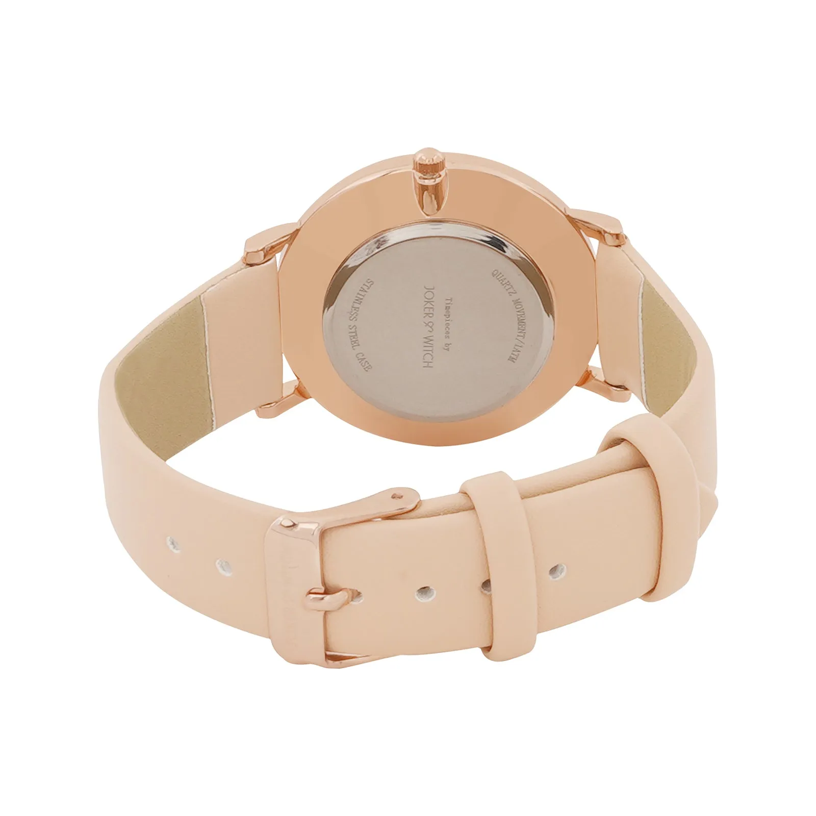 Ethereal Beige PU Strap Watch