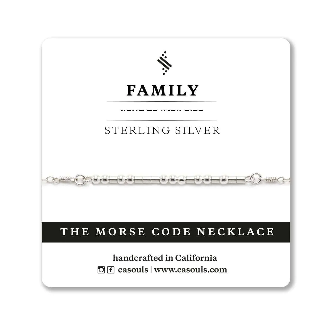 FAMILY MORSE CODE NECKLACE