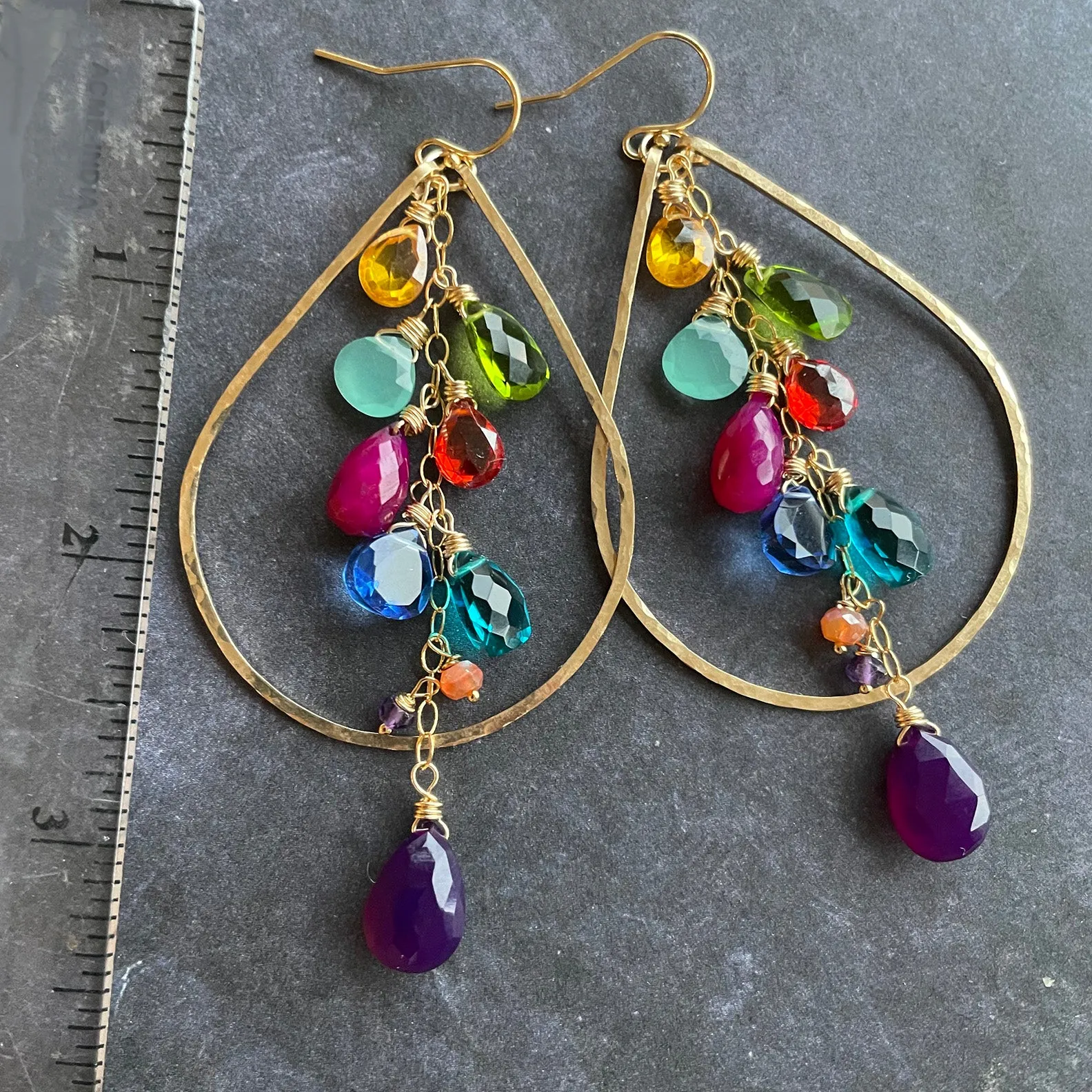 Festivities Gemstone Hoops