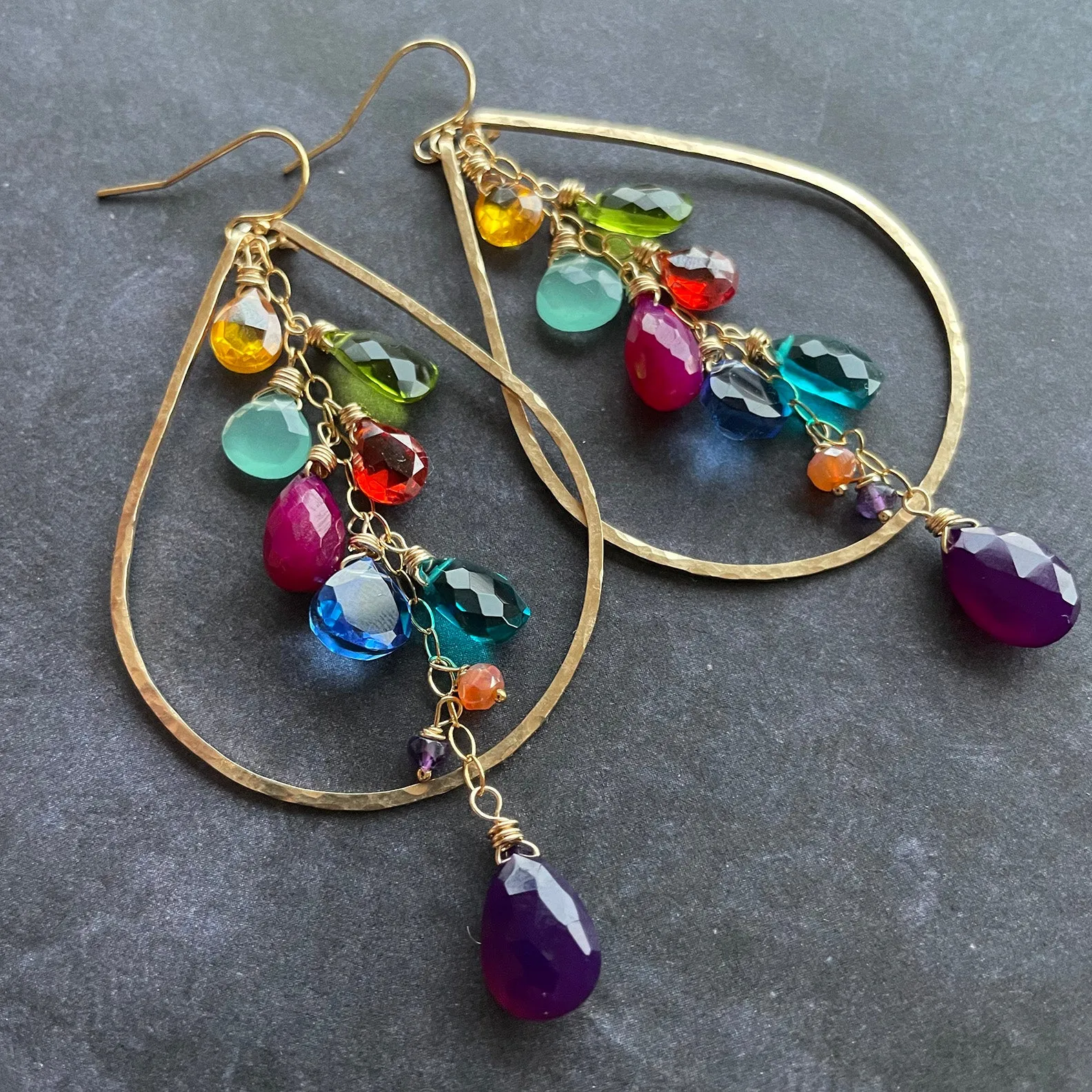 Festivities Gemstone Hoops