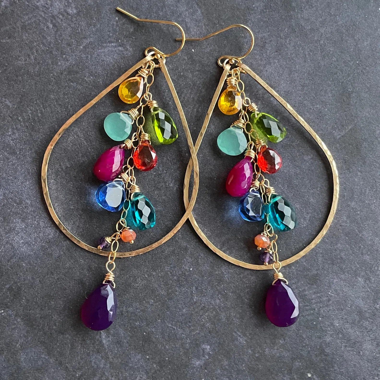 Festivities Gemstone Hoops