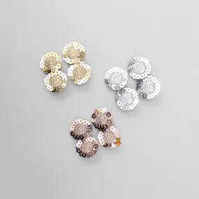 Floral Sequins Hair Clip - Set Of 3