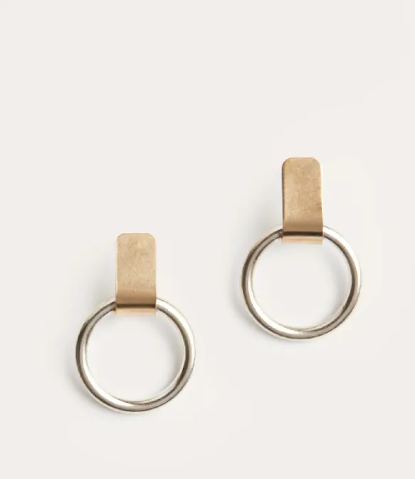 Fonda Earrings - Two Tone