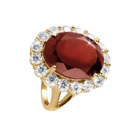 Garnet Glow Ladies Ring