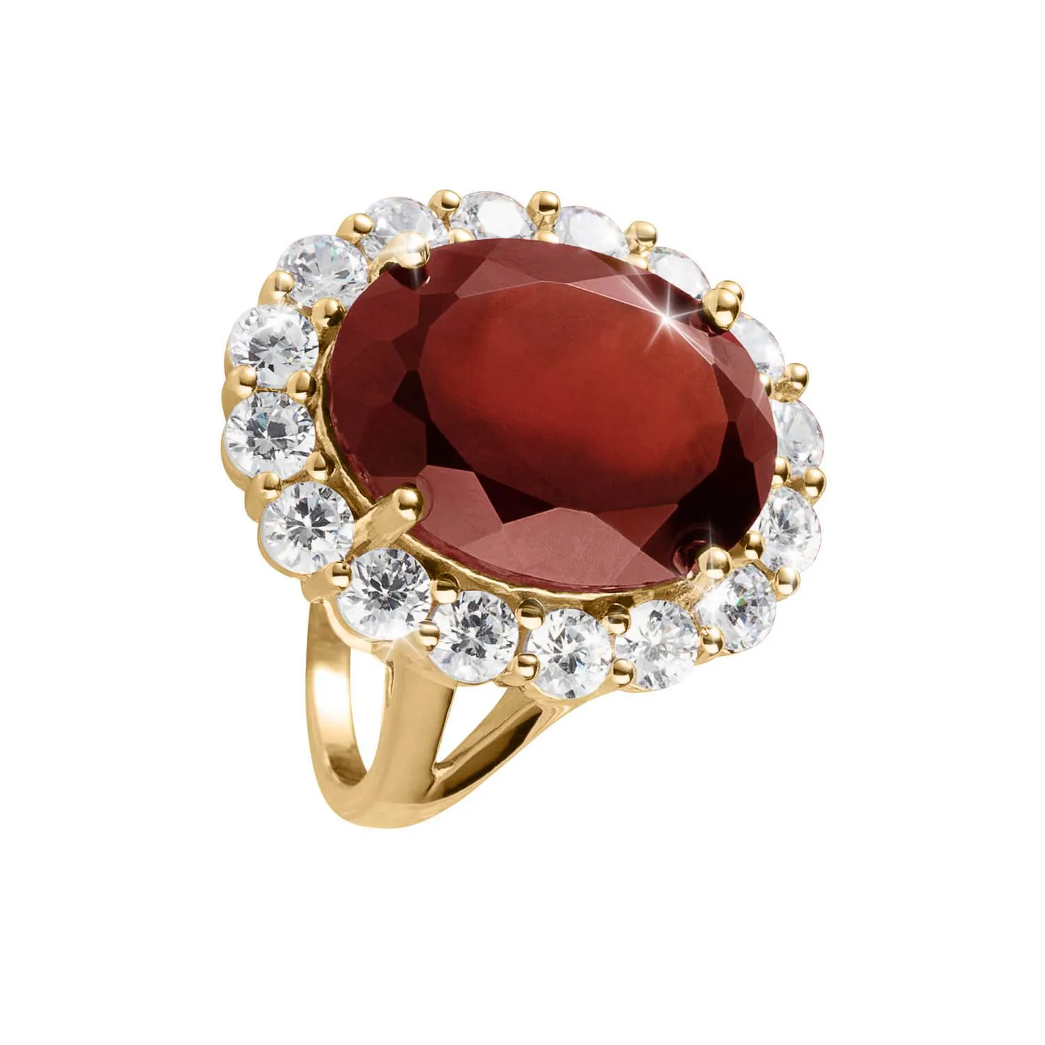 Garnet Glow Ladies Ring