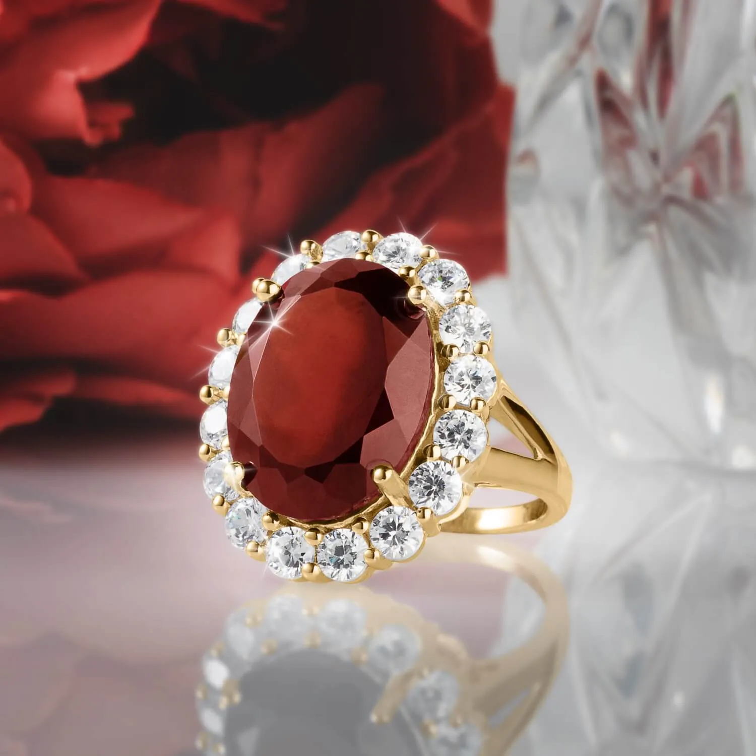 Garnet Glow Ladies Ring