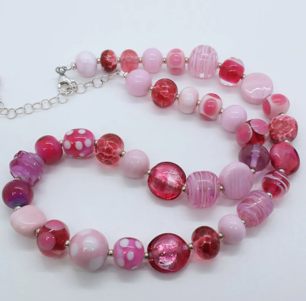 girly pink necklace