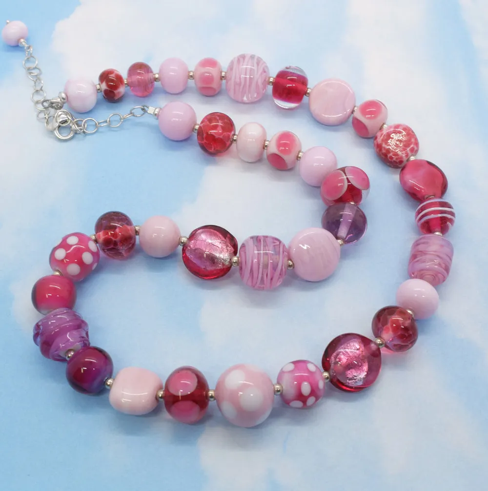 girly pink necklace