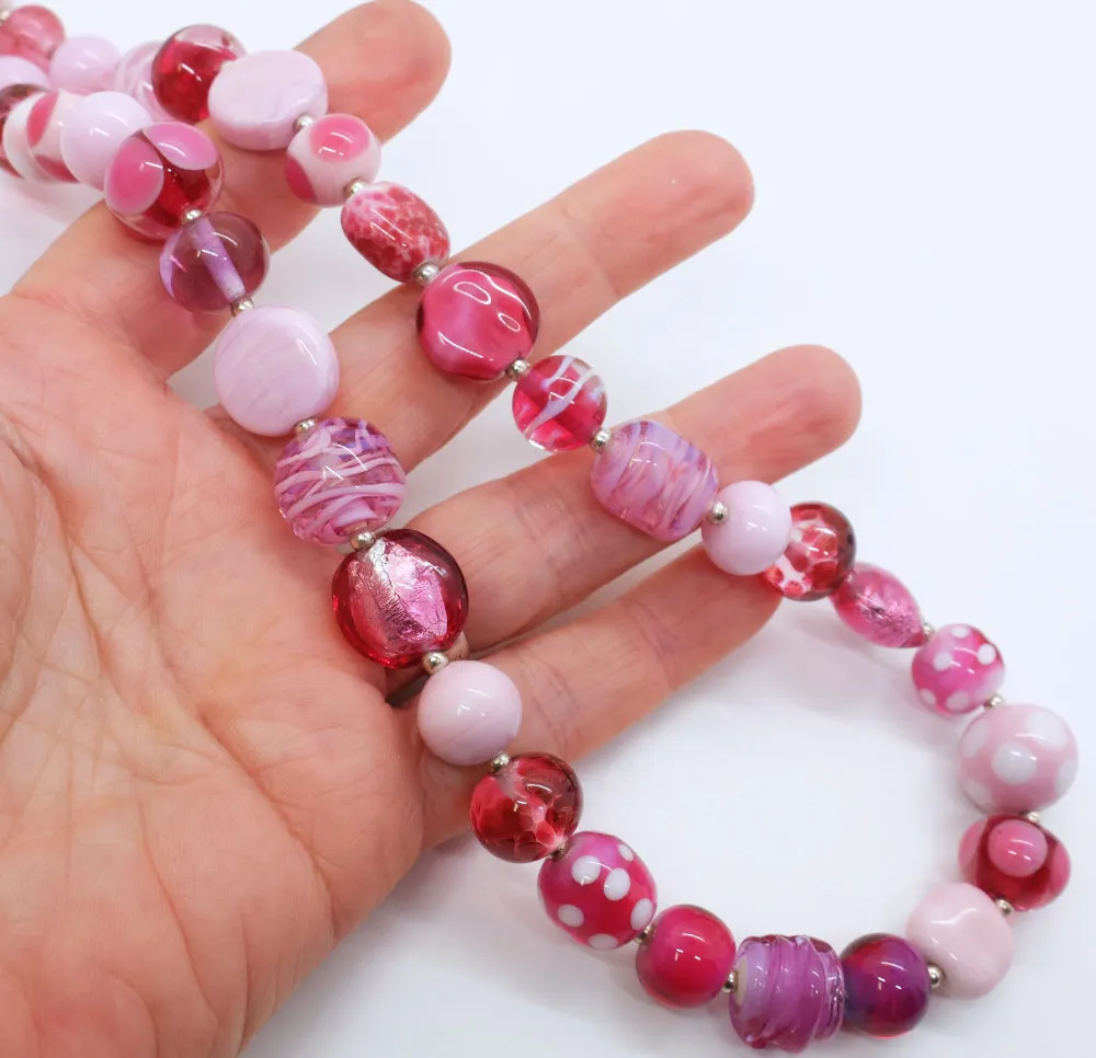 girly pink necklace