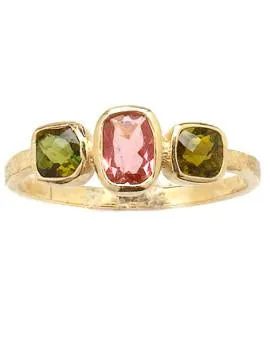 Gold jewelry from Israel ring gold 9 carats set with tourmalines | ring for woman