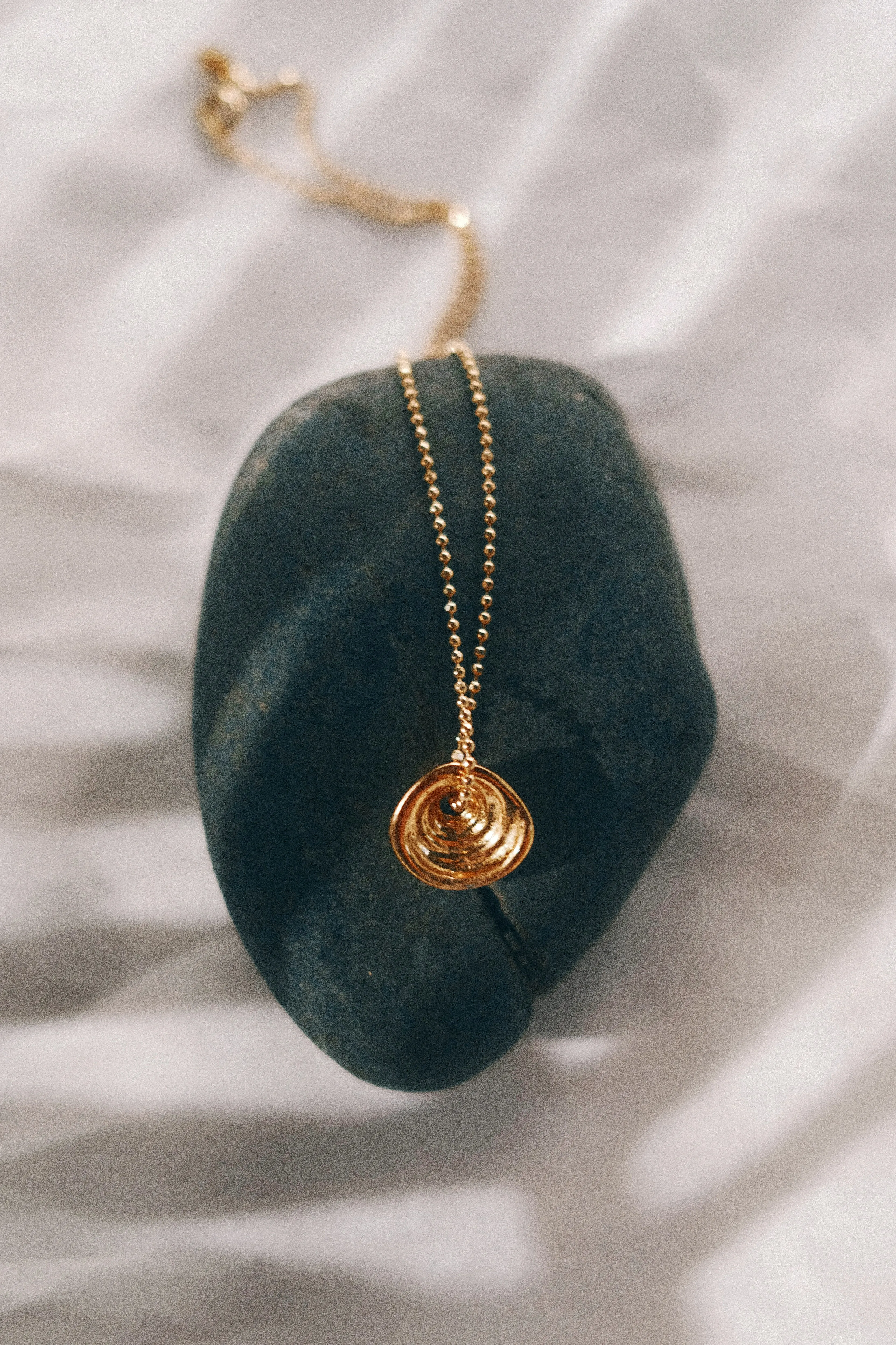 Gold Puka Shell Charm Necklace - Aukai