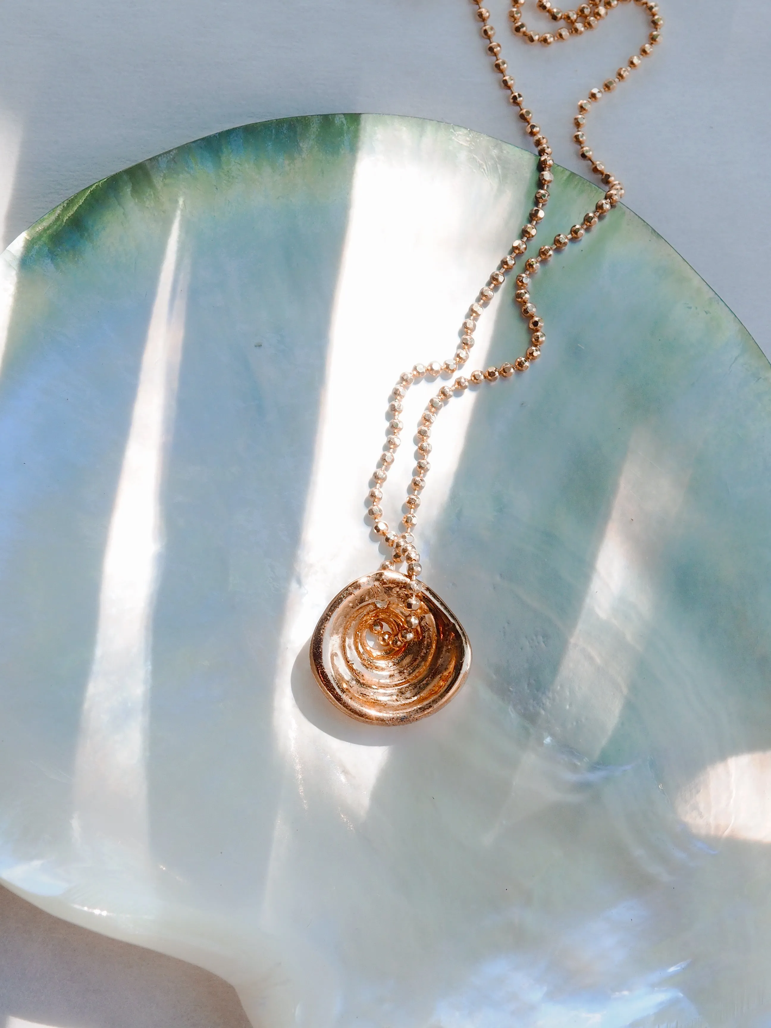 Gold Puka Shell Charm Necklace - Aukai