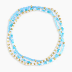 Gorjana Poppy Gem Bracelet Set (Blue Lace Agate)