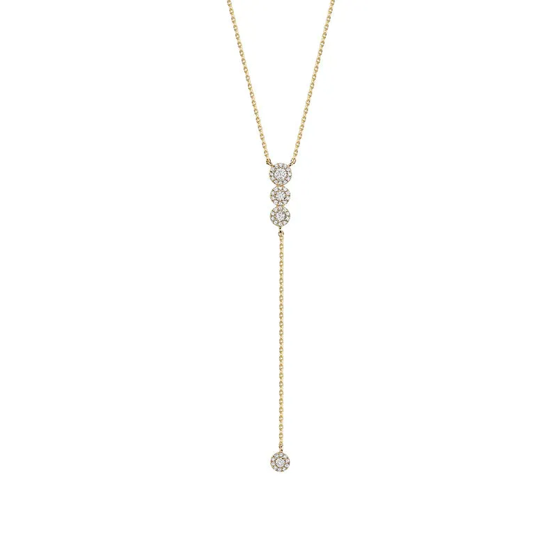 Graduated Diamond Lariat Necklace