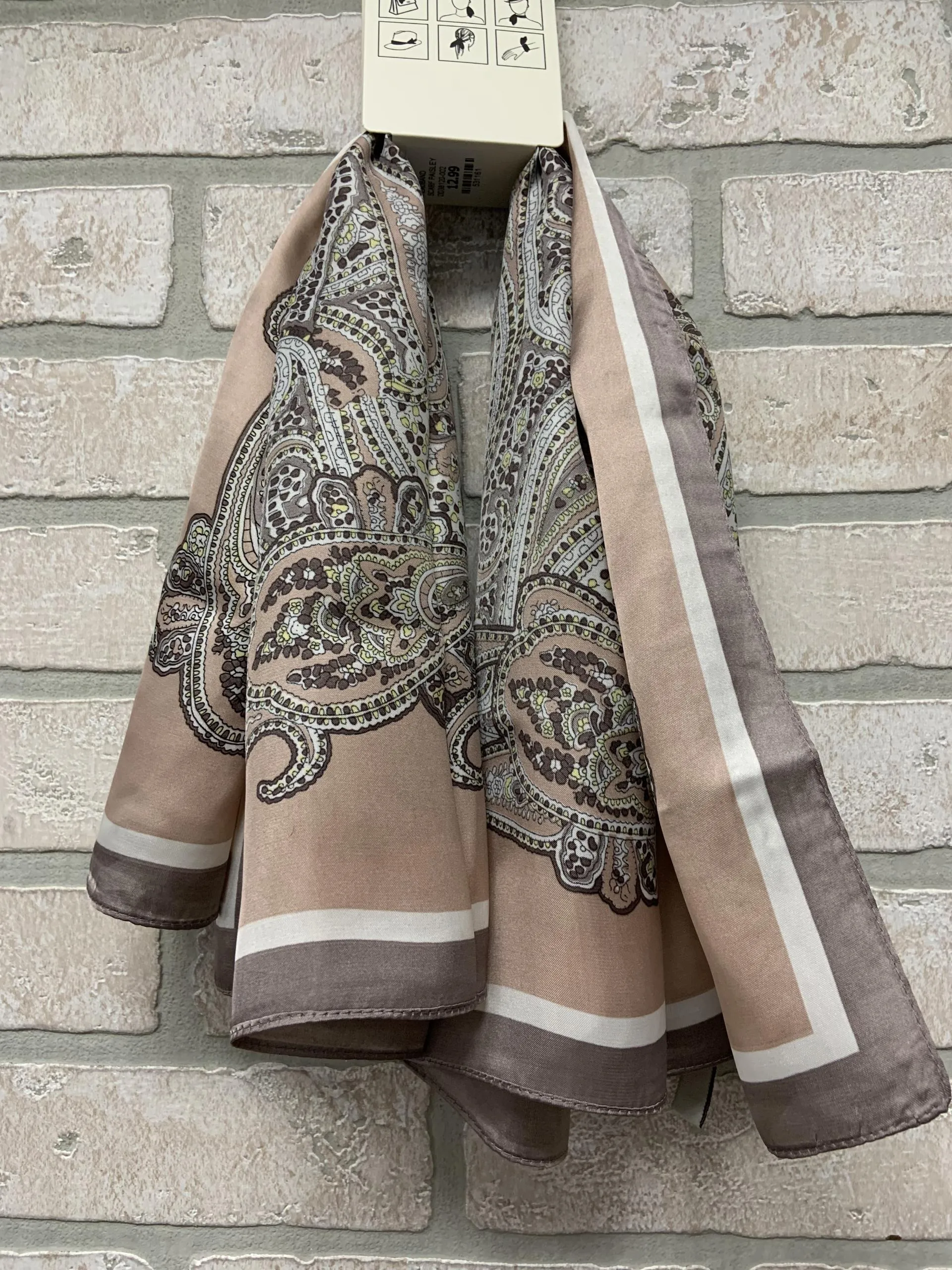 Headband Scarf - Paisley Browns