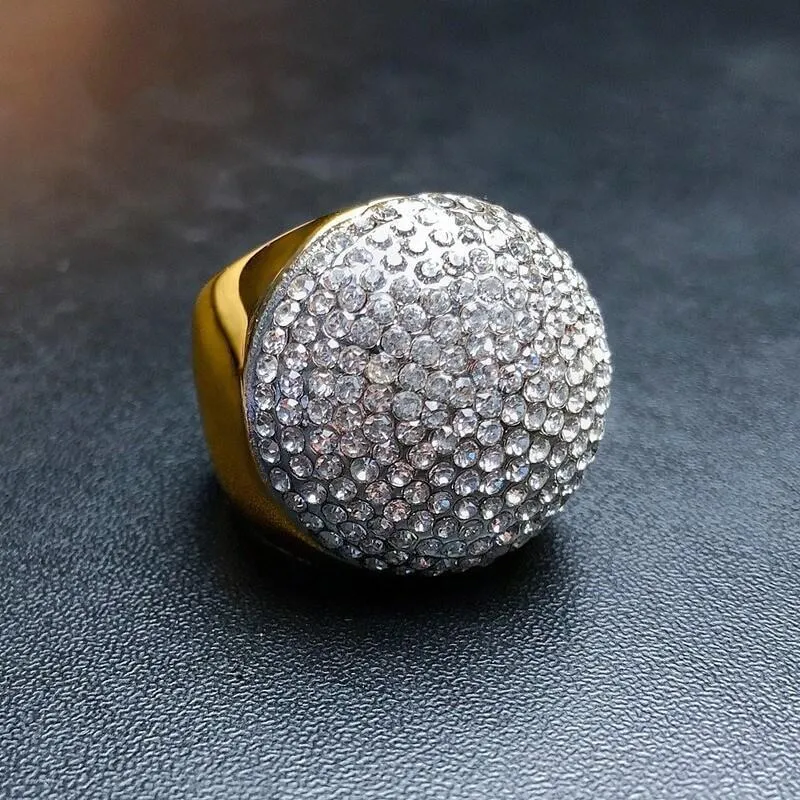 Hip Hop Diamond Ball Ring