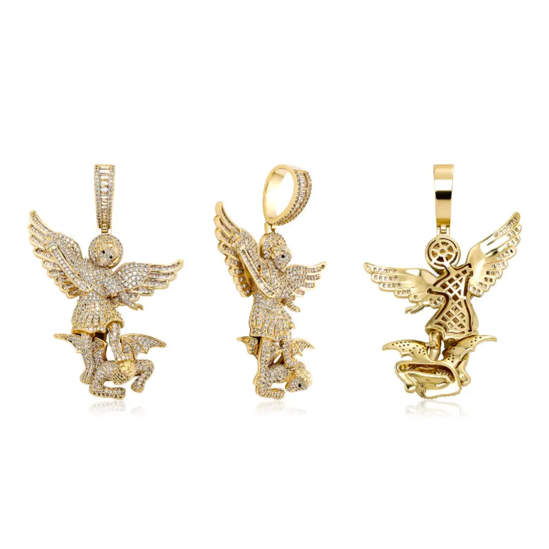 Hip Hop Zircon Angel of Justice Pendant