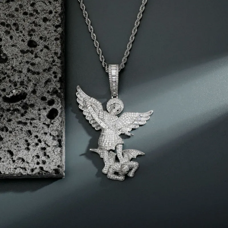 Hip Hop Zircon Angel of Justice Pendant