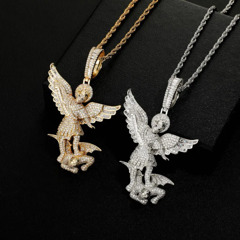 Hip Hop Zircon Angel of Justice Pendant