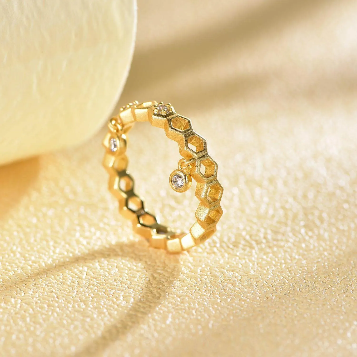 Honeycomb With Dripping Honey Ring Life With MaK’s Honeycomb Bee Kind Jewelry Collection