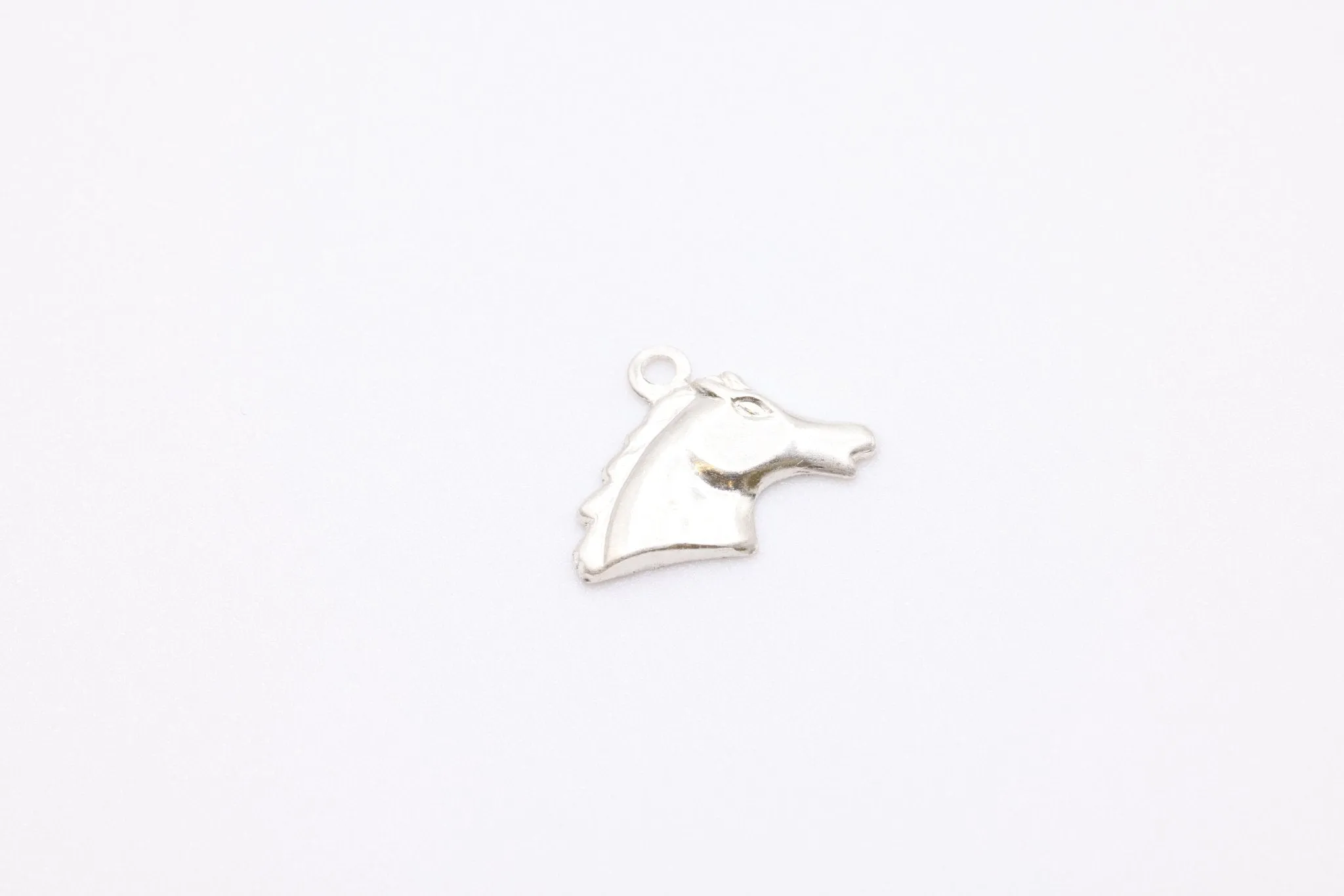 Horse Head Charm, Sterling Silver, Jewelry Making Charm