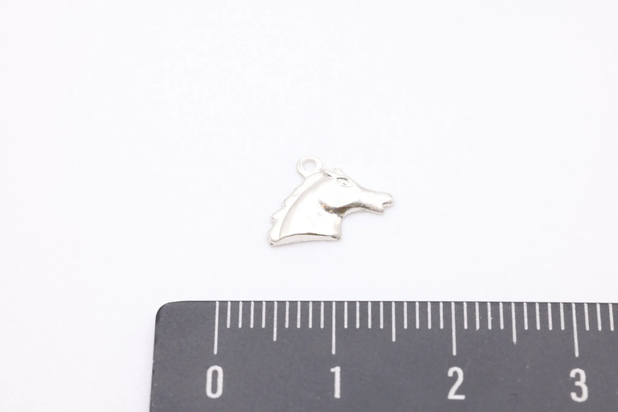 Horse Head Charm, Sterling Silver, Jewelry Making Charm