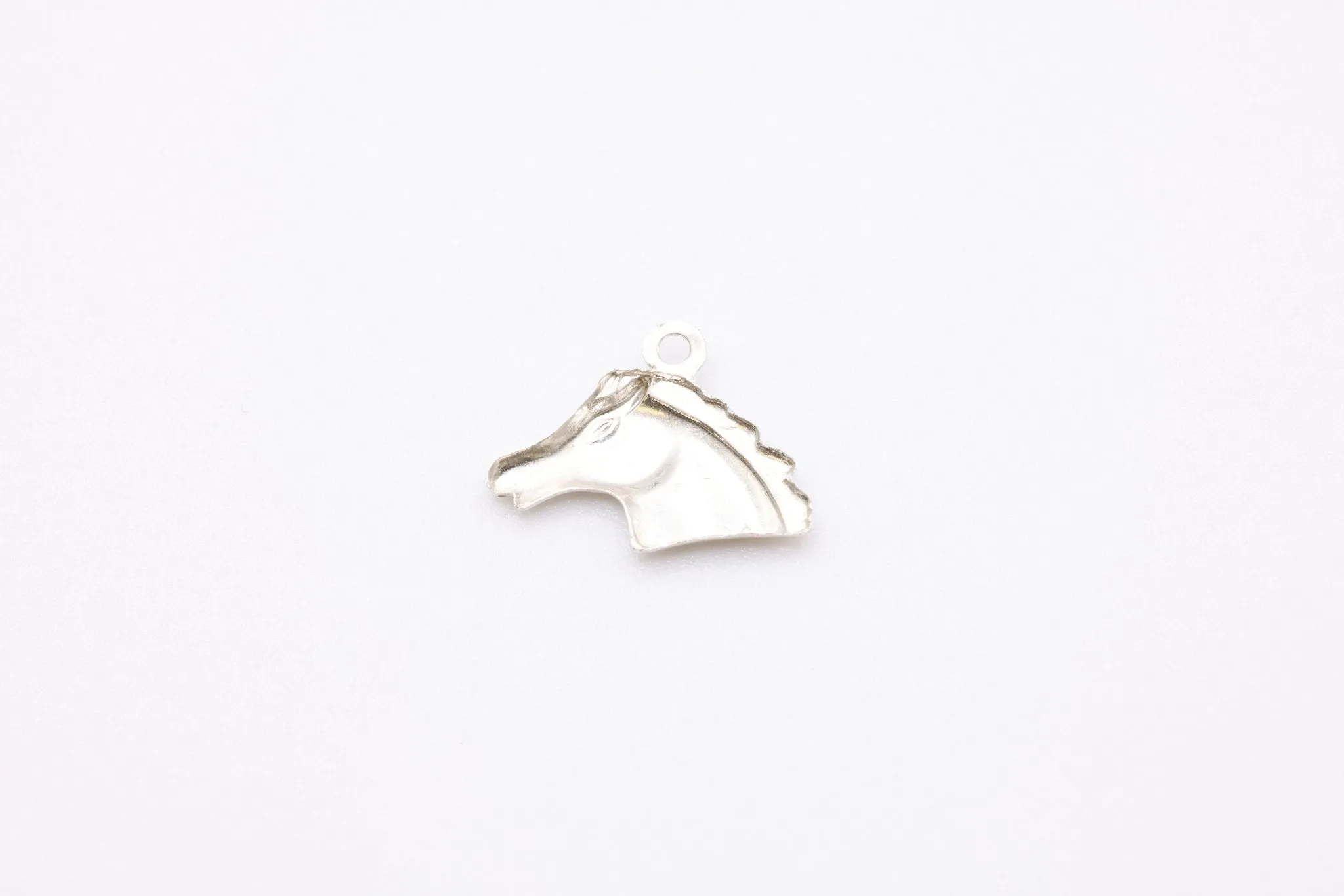 Horse Head Charm, Sterling Silver, Jewelry Making Charm