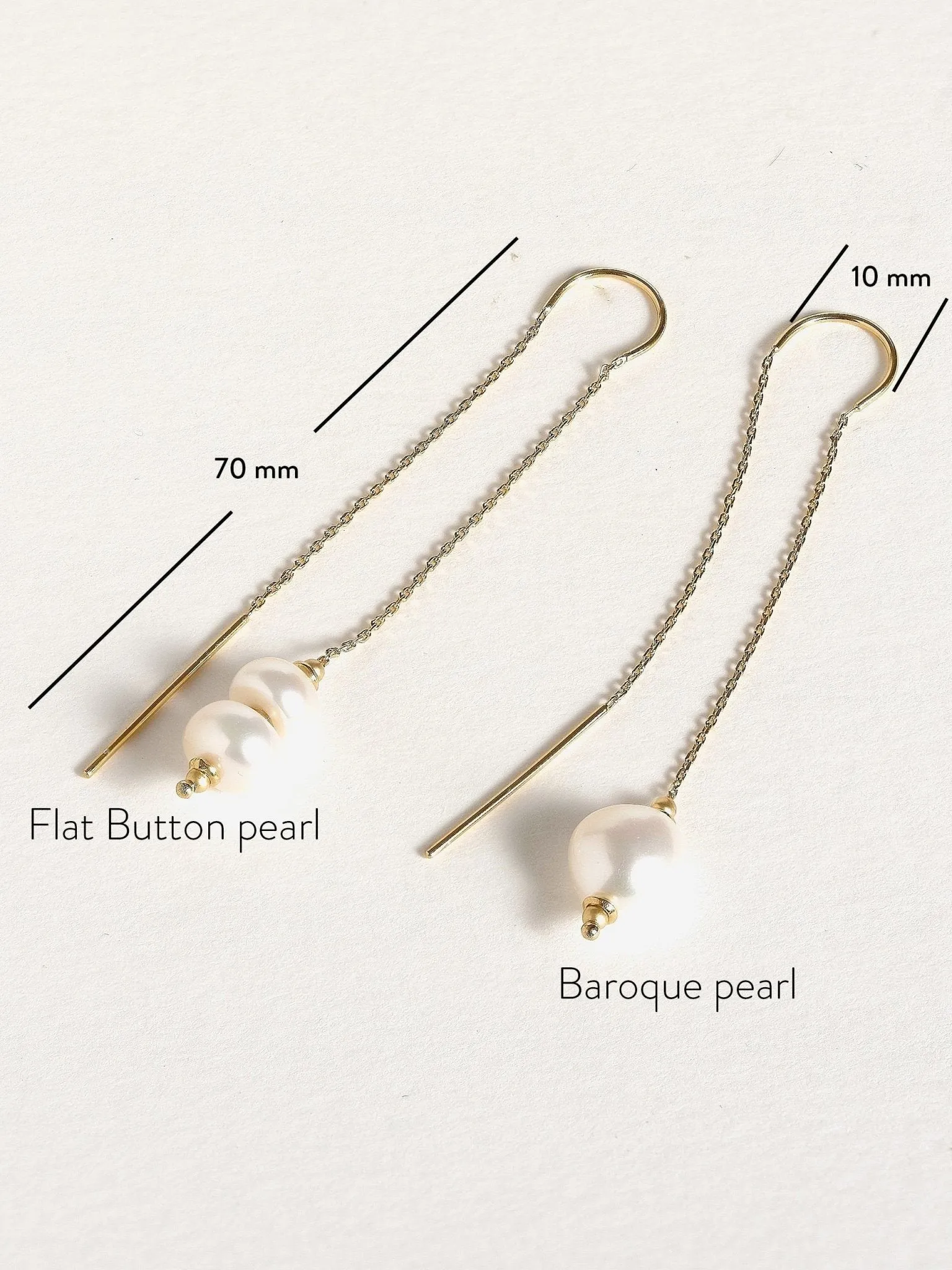 Hunita Pearl Threaders Earrings