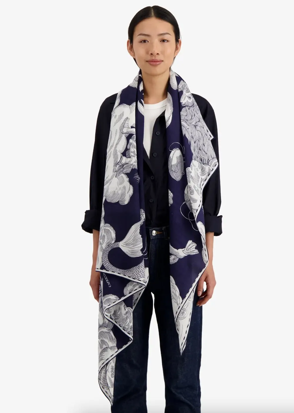 INOUI EDITIONS - 100 Astrologie Scarf in Dark Blue