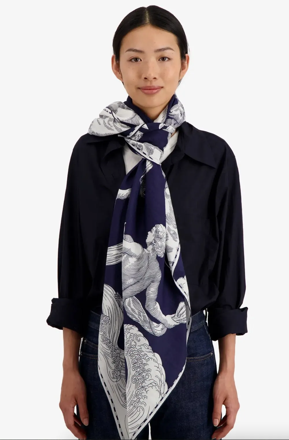 INOUI EDITIONS - 100 Astrologie Scarf in Dark Blue