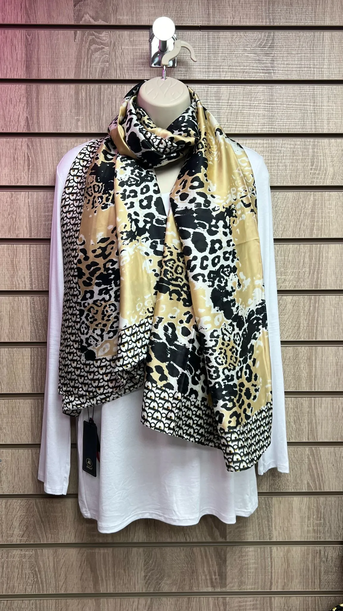 Inspired D Leopard Satin Scarves