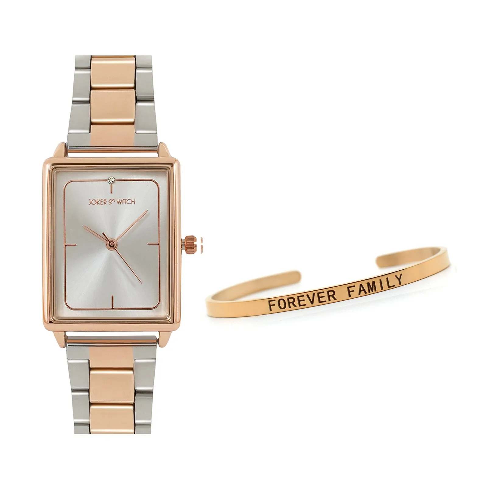 Kimberly Dual Tone Watch Bracelet Stack