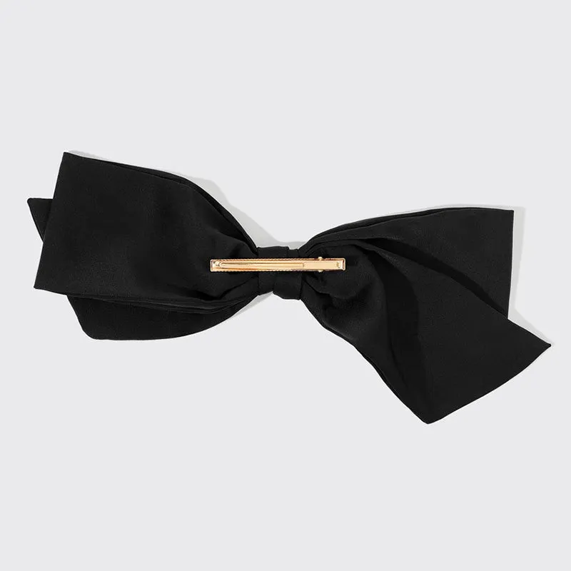 KITSCH | Recycled Fabric Bow Hair Clip - Black