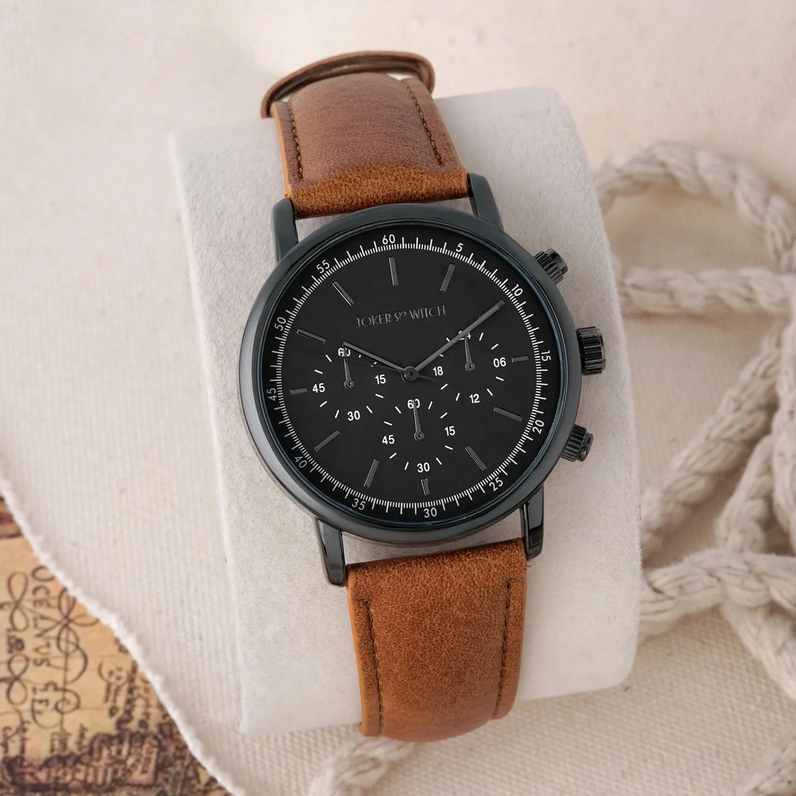 Laanda Grey Dial Brown Pu Strap Watch