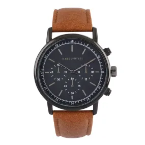 Laanda Grey Dial Brown Pu Strap Watch