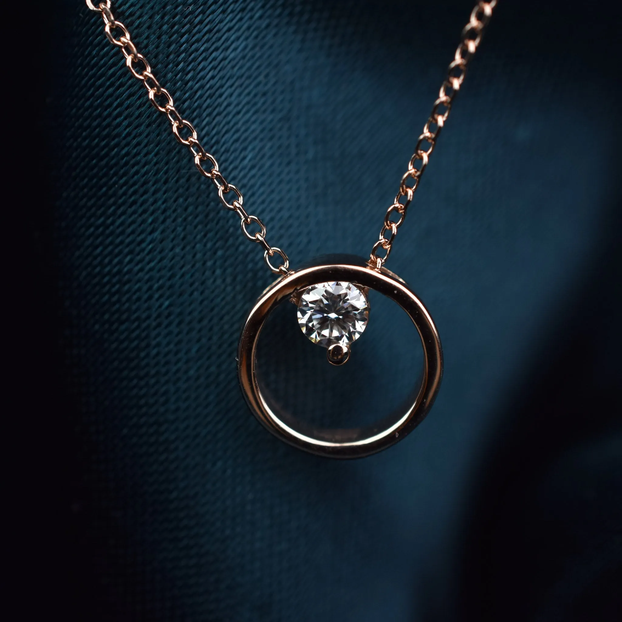 Lab Created Diamond Circle Necklace