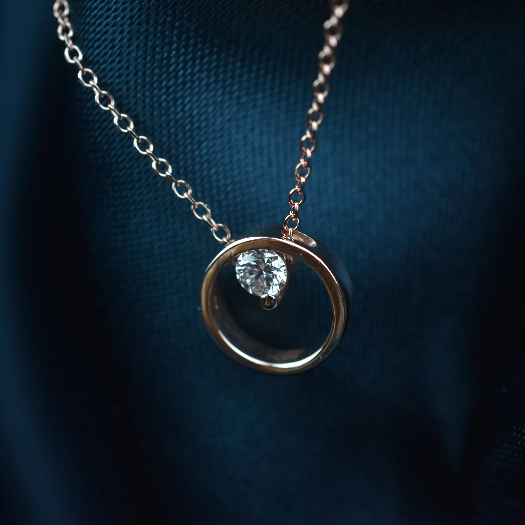 Lab Created Diamond Circle Necklace