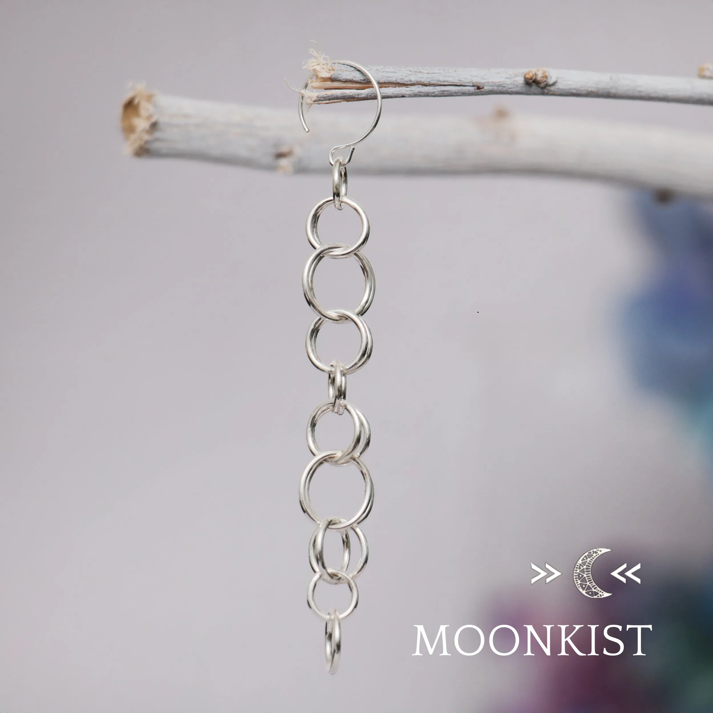 Long Sterling Silver Chain Earrings  | Moonkist Designs