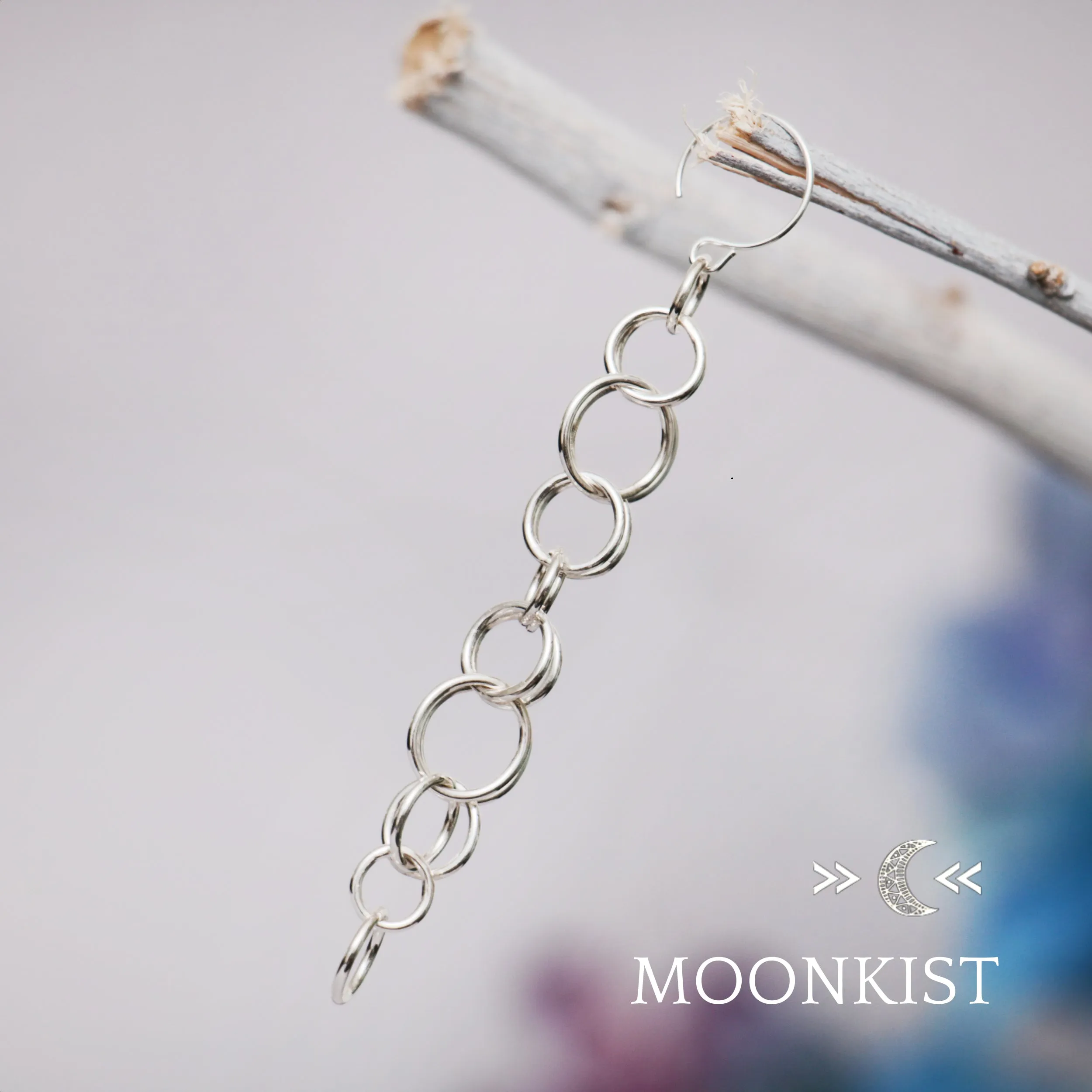 Long Sterling Silver Chain Earrings  | Moonkist Designs