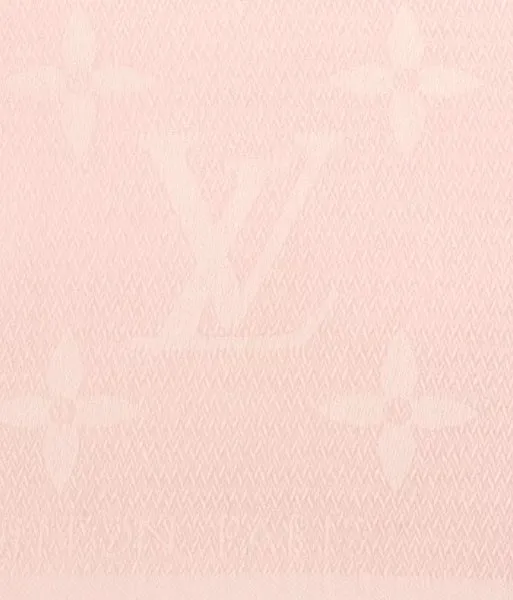 Louis Vuitton Pale Pink Silk/wool Large Logo Beyond Monogram Scarf /shawl One Size