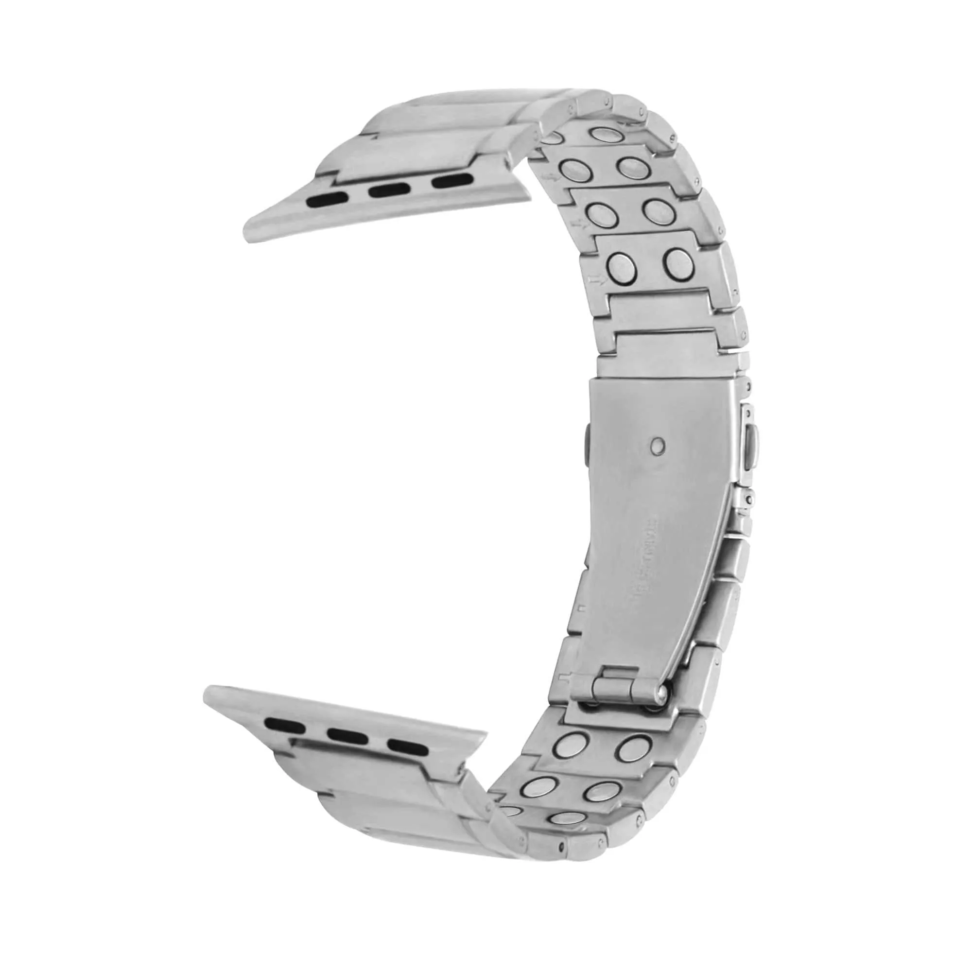 Magnetic Therapy Apple Watch Band Silver Stainless Steel