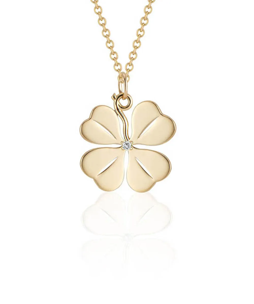 Marge Four Leaf Clover Pendant, Diamond