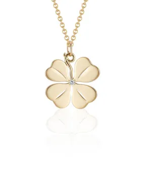 Marge Four Leaf Clover Pendant, Diamond